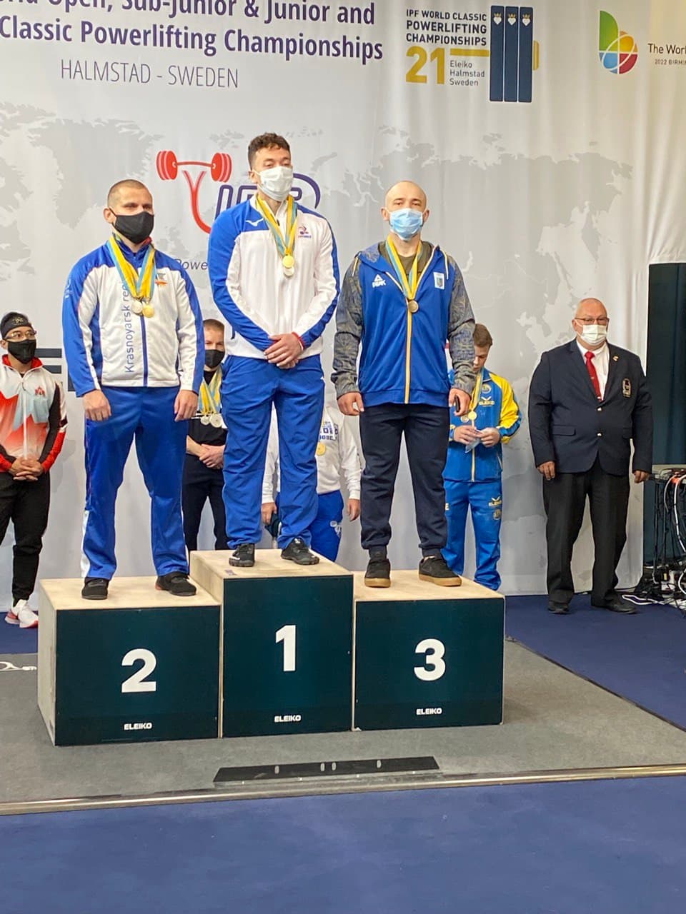 Standing on the podium at an IPF World Championship